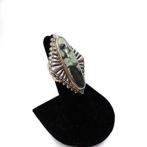 King Baby Studio Turquoise Concho Ring USA .925 Size 6